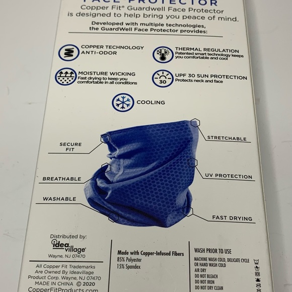 3-Copper Fit Guardwell Youth Boys Face Protector Mask Ages 8+ - Picture 4 of 5